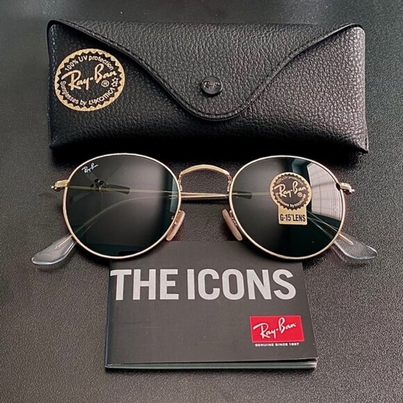 Ray Ban Round Metal Gold Frame RB3447 - Picture 12 of 12